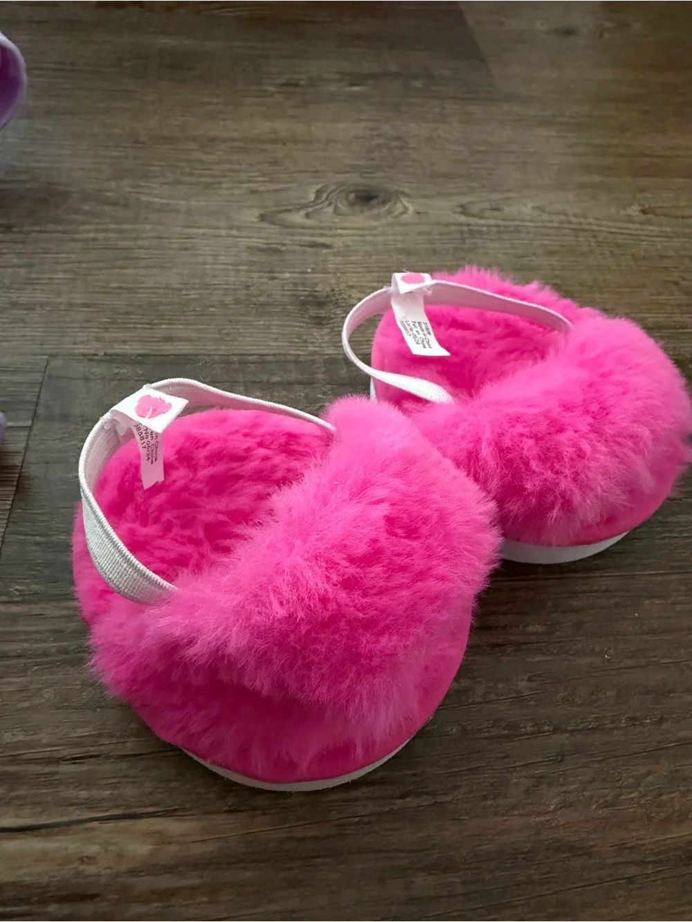 Build-A-Bear fuzzy tie dye robe and matching pink fuzzy slippers set